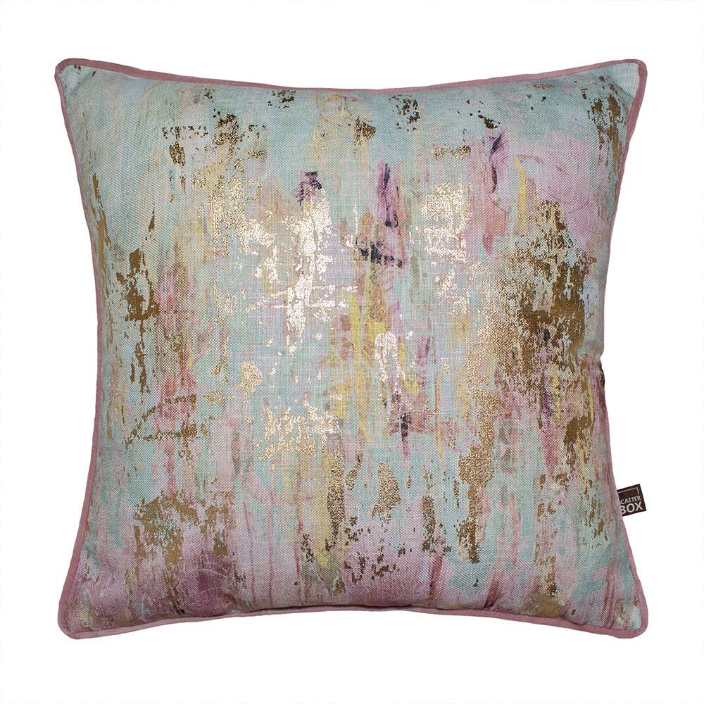 Scatter Box Allegra Metallic Foil Feather Filled Piped Edge Cushion
