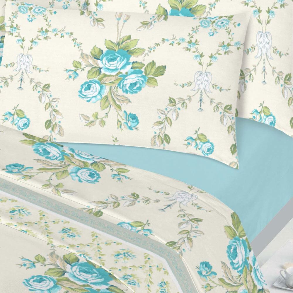 Night Zone Olivia Floral Luxury Thermal 100% Brushed Cotton Flannelette Sheet Set