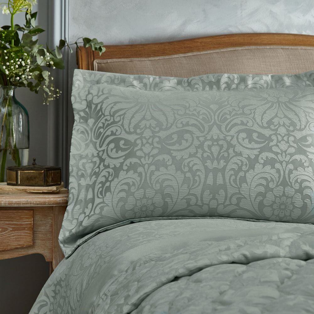 Appletree Heritage Worcester Woven Jacquard Oxford Pillow Case, Green