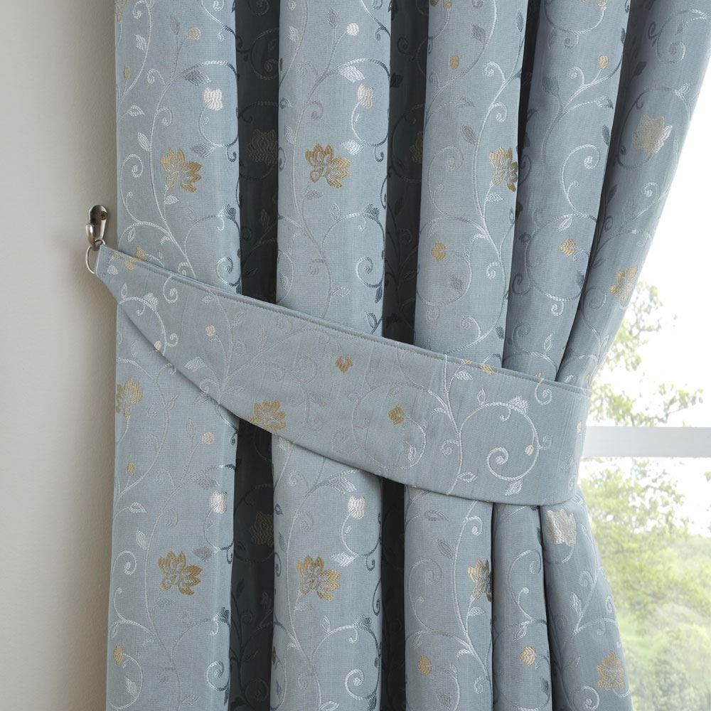 Curtina Renata Floral Jacquard Weave Curtain Tie Back