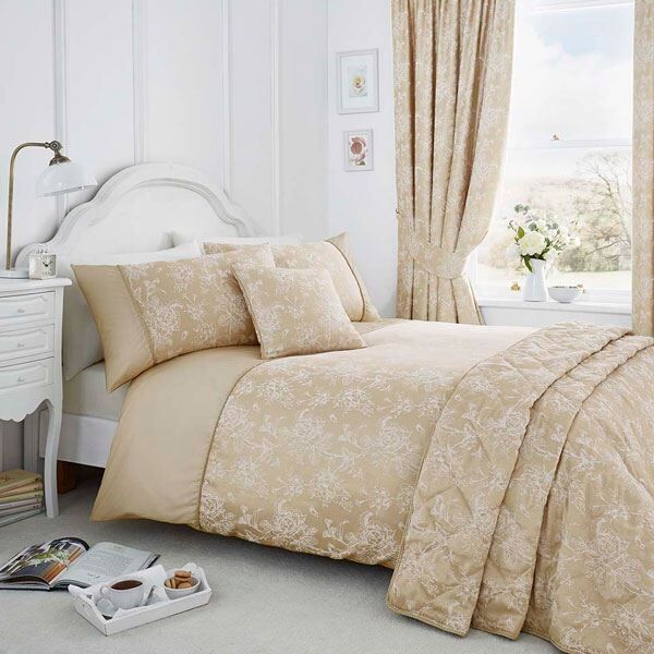 Serene Jasmine Floral Weave Cotton Rich Duvet Cover Set