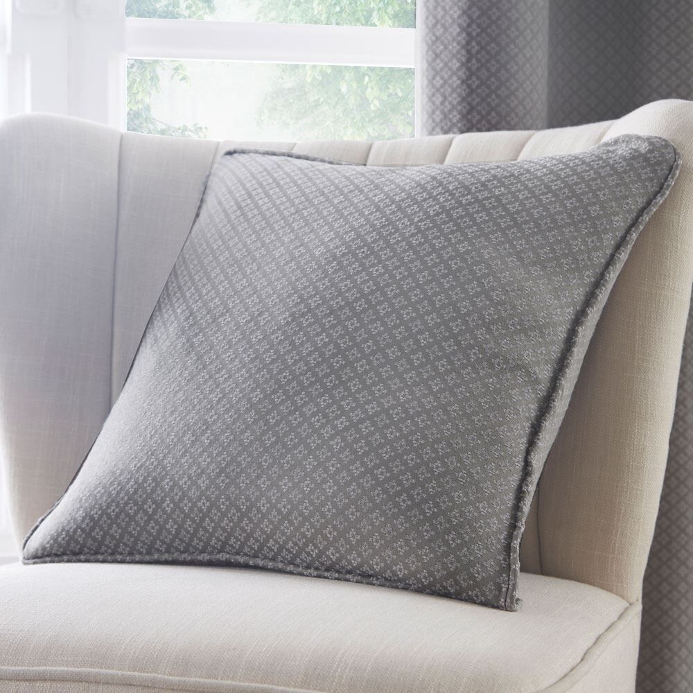 Dreams & Drapes Indiana Geometric Diamond Jacquard Piped Edge Cushion Cover