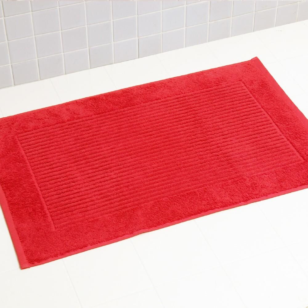 Linens Limited 100% Turkish Cotton Bath Mat, Red