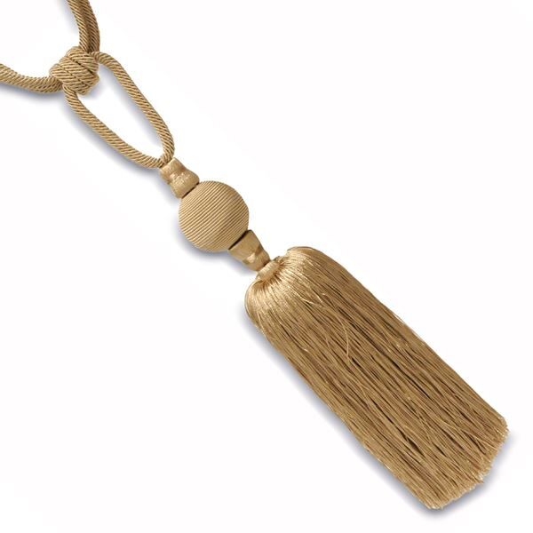 Paoletti Oslo Ribbed Ball Tasseled Curtain Tie Back