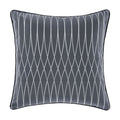 Linen House Northbrook Geometric Diamond 100% Cotton Cushion Cover, Indigo Blue, 50 x 50 Cm