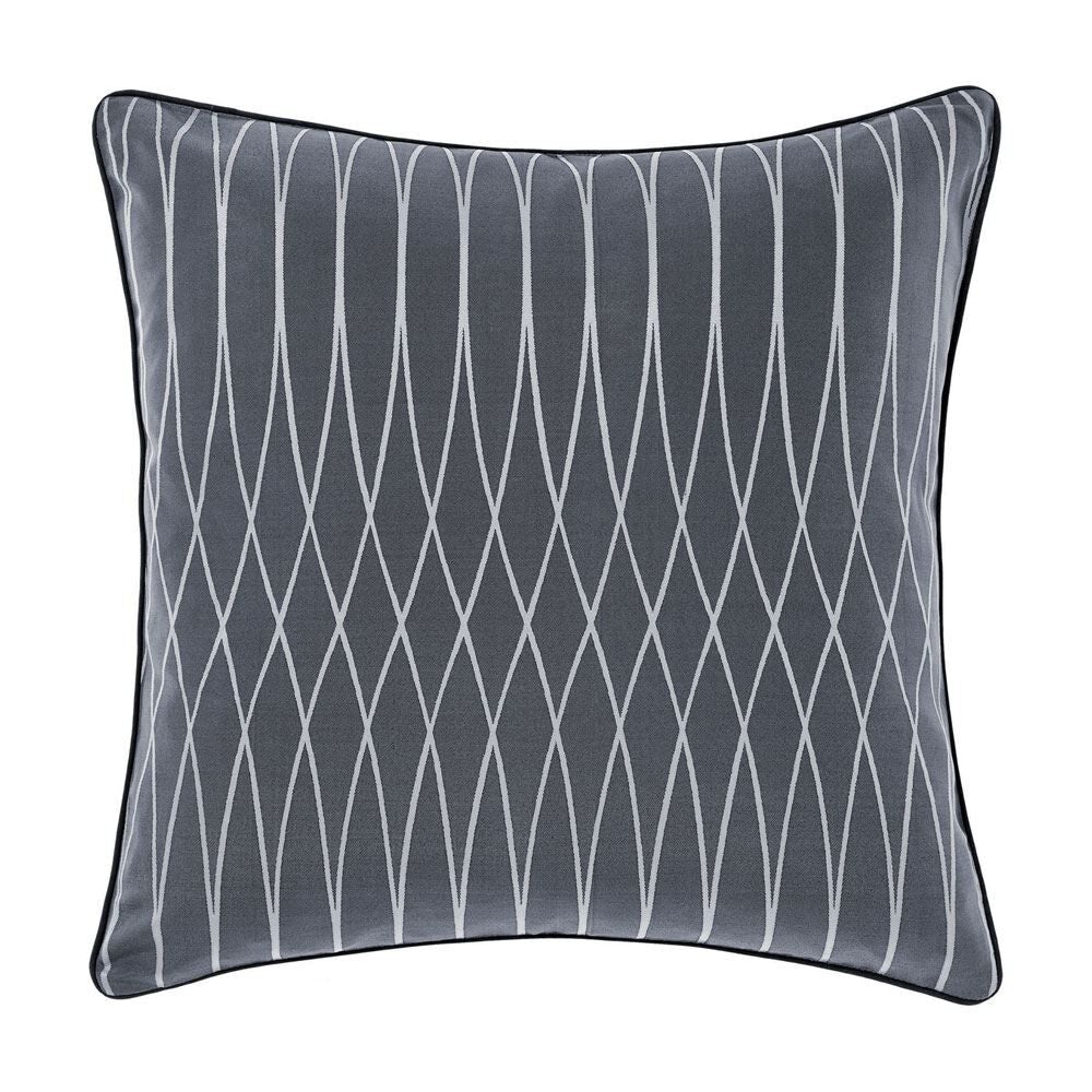 Linen House Northbrook Geometric Diamond 100% Cotton Cushion Cover, Indigo Blue, 50 x 50 Cm