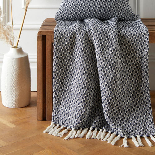 Appletree Loft Bexley Woven 100% Recycled Cotton Rich Fringed Throw