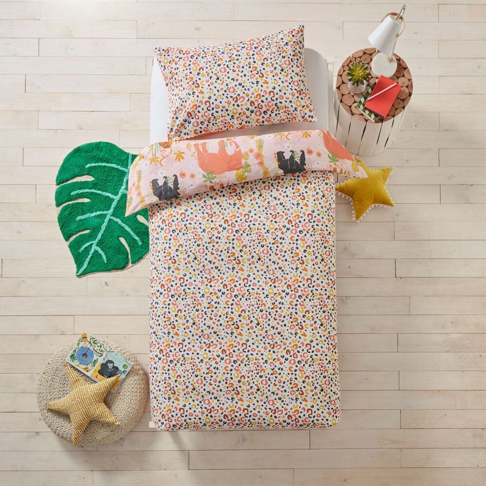 Little Furn Endangered Safari Print 100% Cotton Reversible Duvet Cover Set