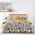 Furn Scandi Poppy Botanical Print Reversible Duvet Cover Set