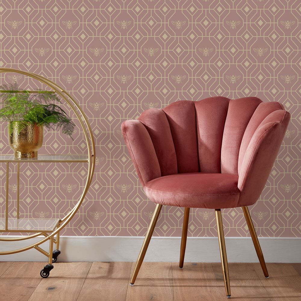 Furn Bee Deco Geometric Printed Wallpaper