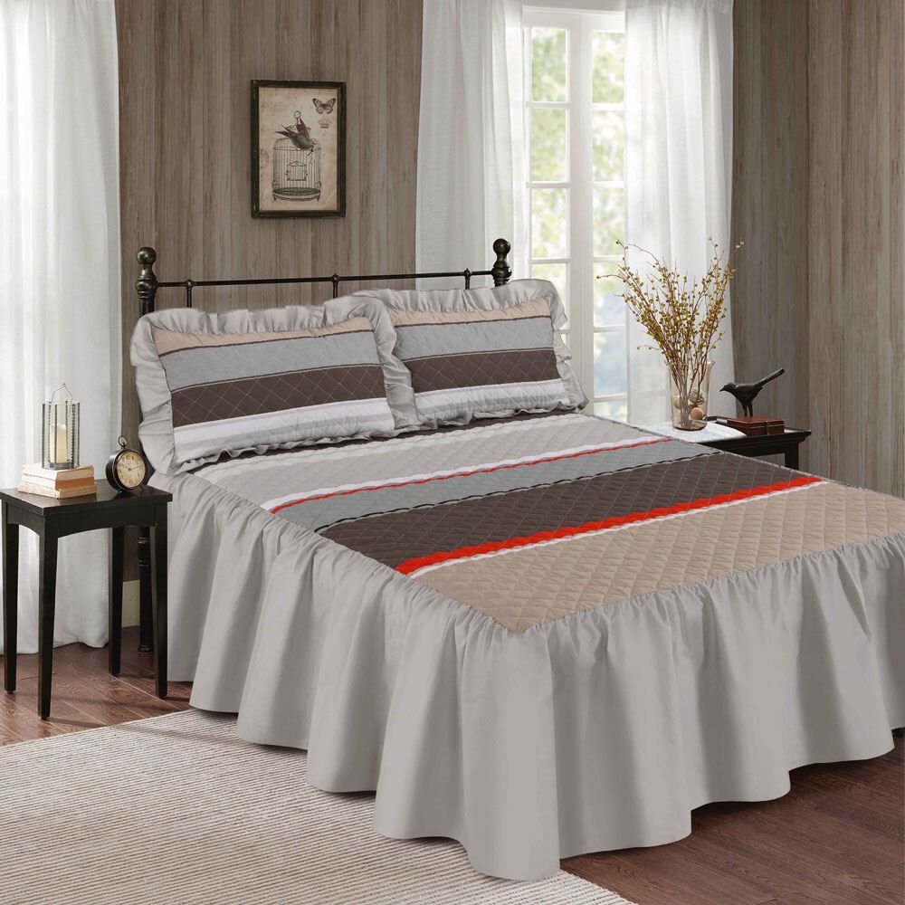 Night Zone Carter Quilted Bedspread Set