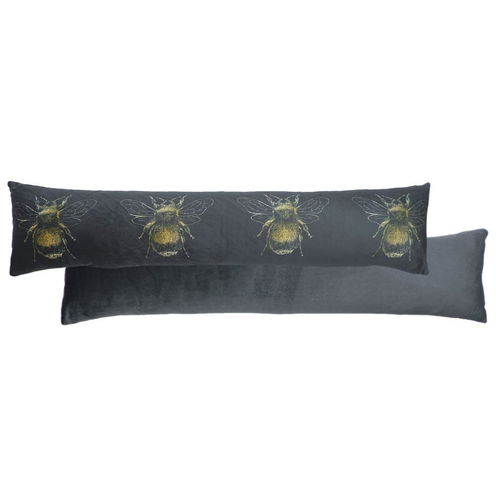 Evans Lichfield Gold Bee Faux Velvet Draught Excluder Case