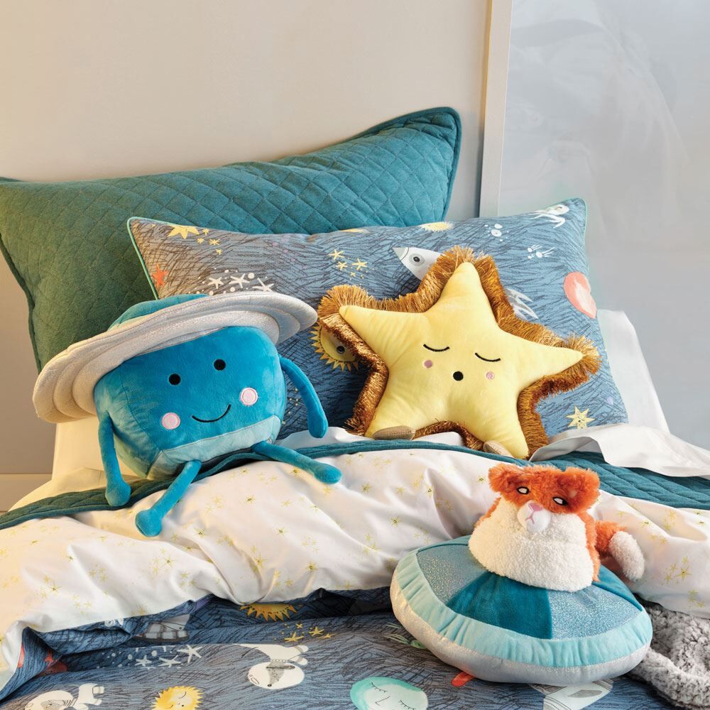 Linen House Kids Space Race Print 100% Cotton Duvet Cover Set