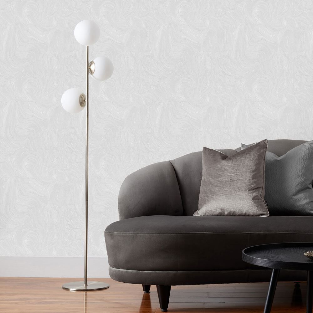 Paoletti Luxe Marble Jacquard Metallic Swirl Vinyl Wallpaper