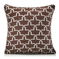 Alan Symonds Petra Geometric Woven Cushion Cover, Chocolate, 55 x 55 Cm
