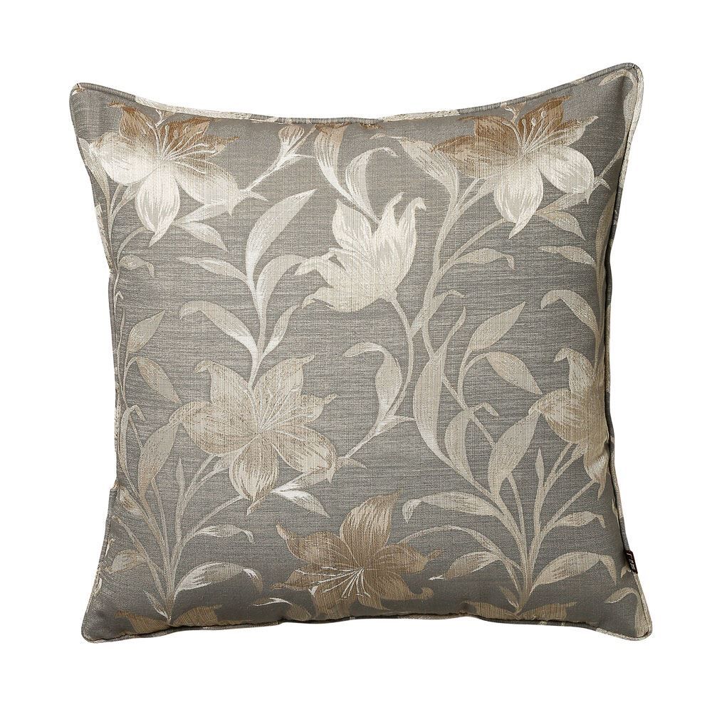 Scatter Box Nicola Floral Chenille Piped Feather Filled Cushion