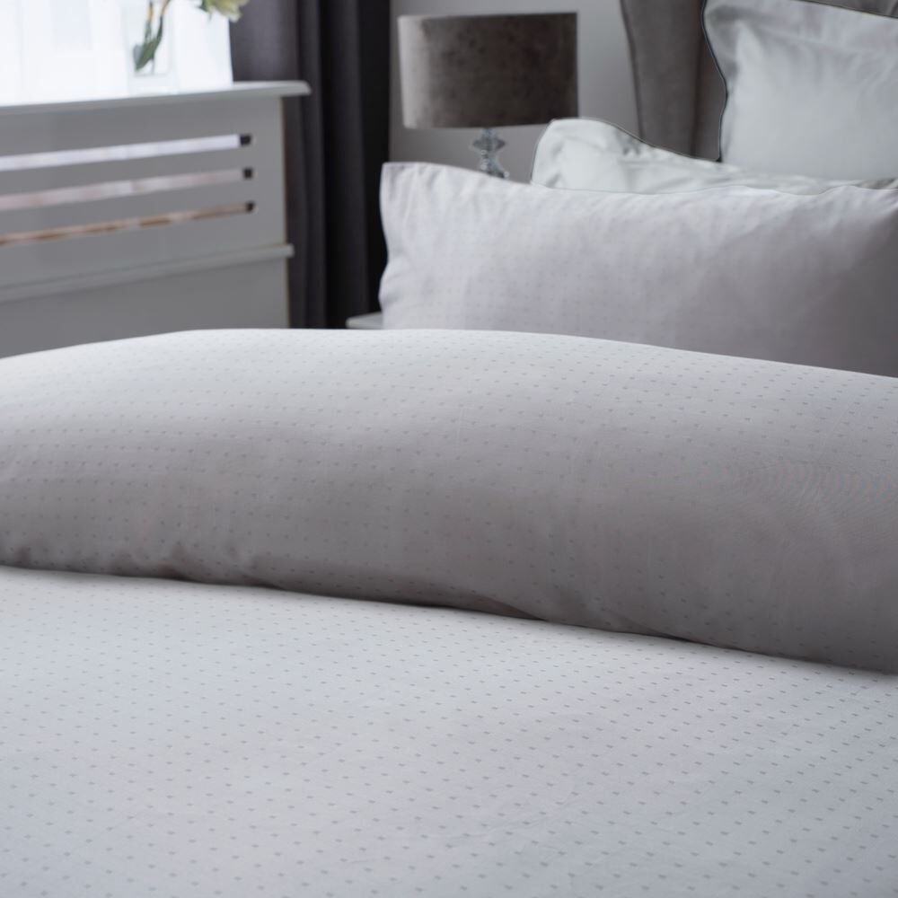 Belledorm Staten Island 300 Thread Count Cotton Sateen Duvet Cover Set, Platinum, King