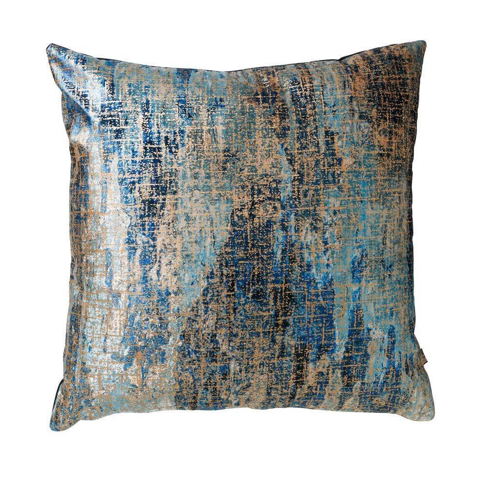 Scatter Box Comino Cut Velvet Feather Filled Cushion, Blue