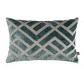 Scatter Box Senna Geometric Cut Velvet Feather Filled Cushion