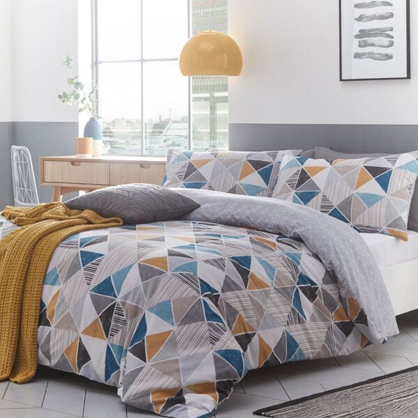 Creative Cloth Harlequin Print Reversible Duvet Cover Set, Multi