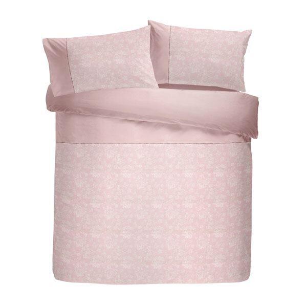 Serene Blossom Floral Jacquard Cotton Blend Duvet Cover Set
