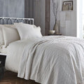 Bianca Cotton Soft Simplicity 100% Cotton Geometric Textured Quilted Bedspread, 200 x 200 Cm