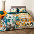 Scatter Box Amber Floral 100% Cotton Duvet Cover Set, Teal, Super King