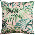 Furn Jungle Botanical Print Outdoor Cushion Cover, Blush/Forest, 43 x 43 Cm