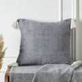 Appletree Loft Kaidon Woven 100% Recycled Cotton Rich Tasselled Cushion Cover