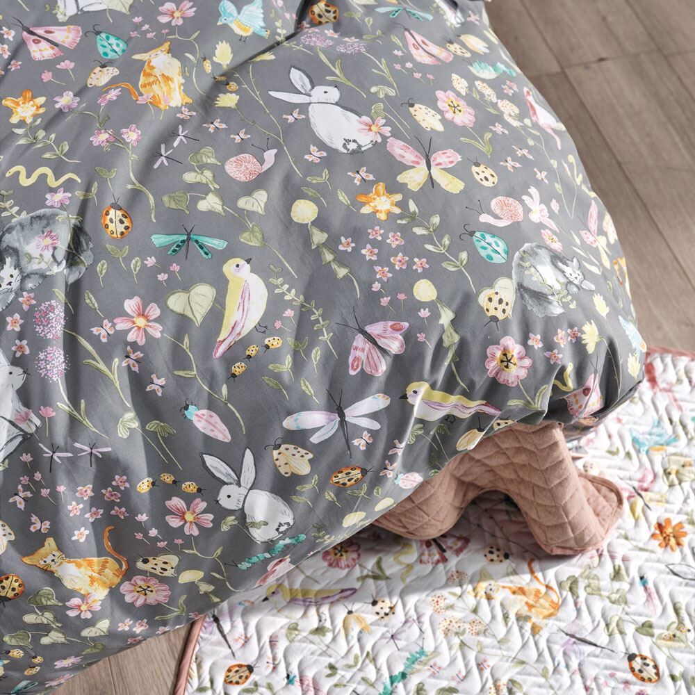 Linen House Kids Garden Friends Print 100% Cotton Duvet Cover Set