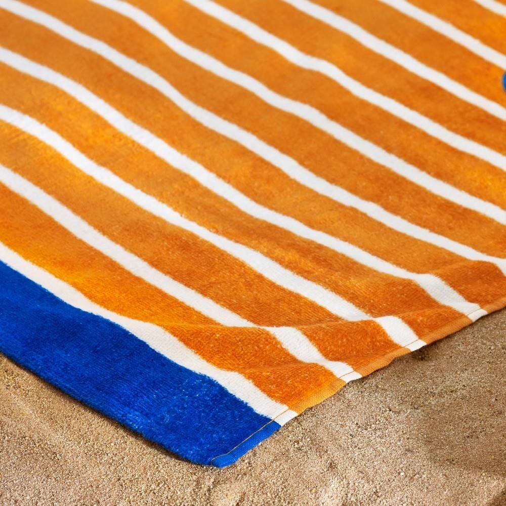Catherine Lansfield Hot Dog 100% Cotton Beach Towel, Orange