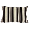 Scatter Box Carmen Chenille Striped Feather Filled Cushion, Midnight, 40 x 60 Cm