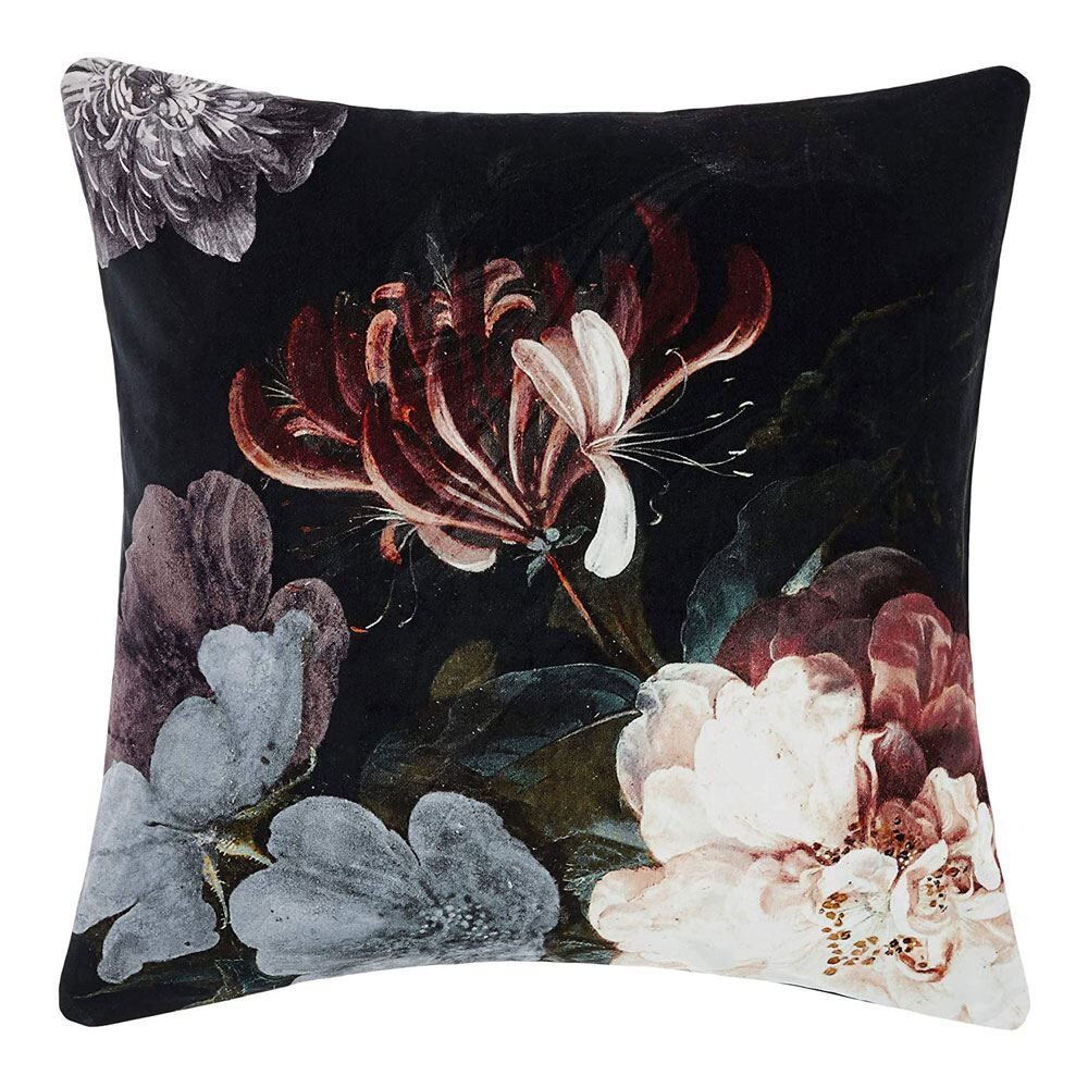 Linen House Winona Floral Digital Print 100% Cotton Continental Pillow Case, Ivy