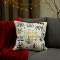 Furn 12 Days Of Christmas Seasonal Faux Velvet Piped Cushion Cover, Multi, 50 x 50 Cm