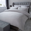 Belledorm Staten Island 300 Thread Count Cotton Sateen Duvet Cover Set, Platinum, King