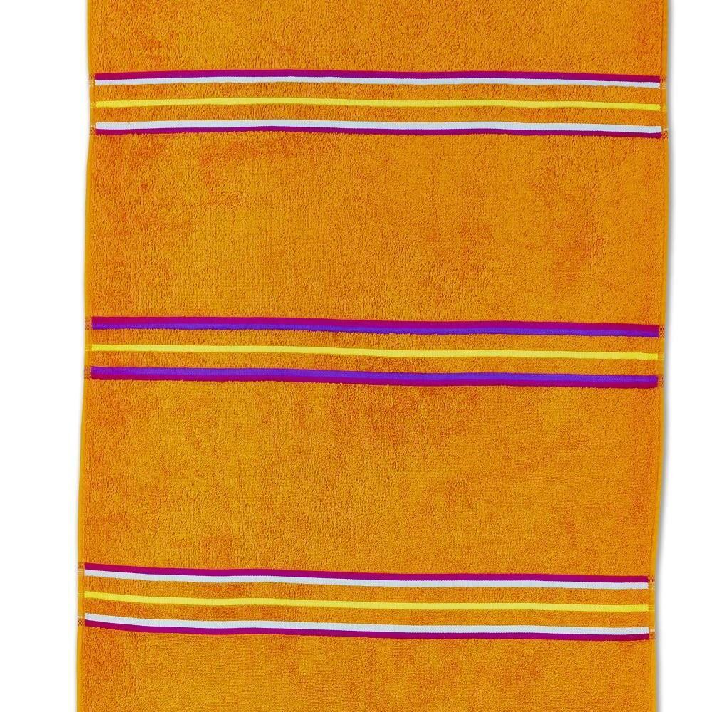 Catherine Lansfield Rainbow 100% Cotton Beach Towel, Orange/Pink, 2 Pack