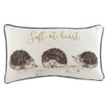 Evans Lichfield Oakwood Hedgehogs Watercolour Print Piped Edge Cushion Cover, Multi, 30 x 50 Cm