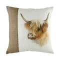 Evans Lichfield Cow Print Hessian Cushion Cover