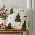 Catherine Lansfield Cosy Boucle Christmas Tree Filled Cushion, Neutral, 45 x 45 Cm