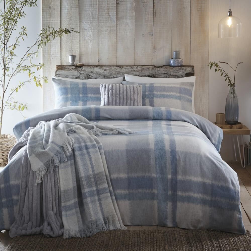 Appletree Hygge Verbier Check 100% Brushed Cotton Duvet Cover Set