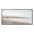 Scatter Box Shore Contemporary Abstract Framed Hand Painted Print Canvas Wall Art