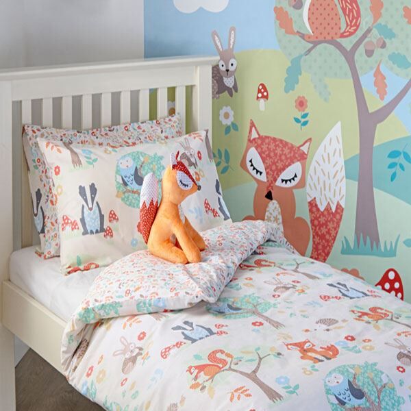 Riva Paoletti Kids Woodland Wall Mural, Multi, 158 x 232 Cm
