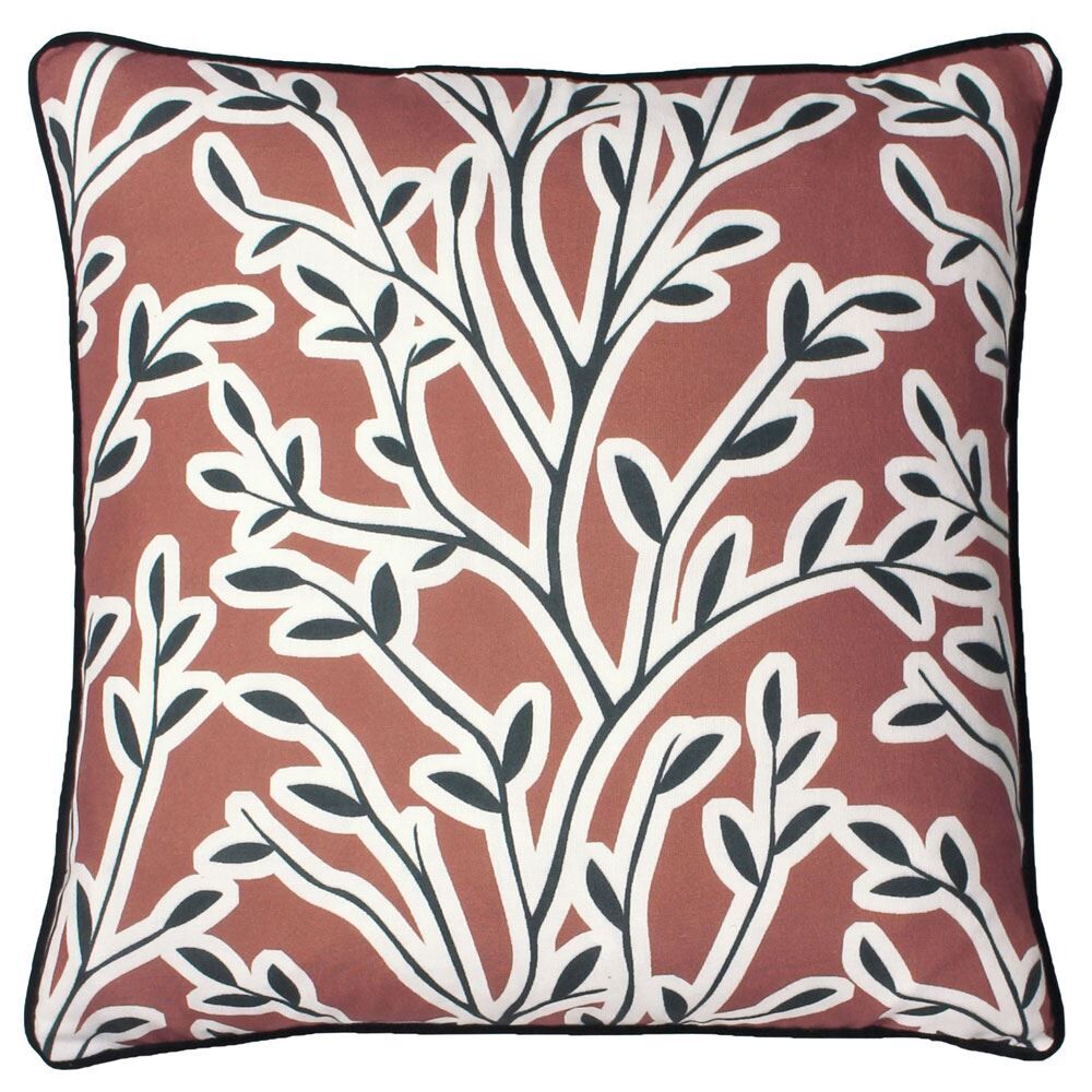 Furn Annika Leaf Print Piped Edge Cushion Cover