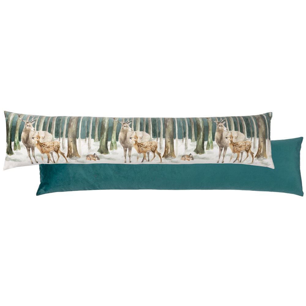 Evans Lichfield Stag Scene Watercolour Draught Excluder, Teal