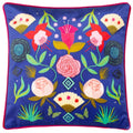 Kate Merritt Fiesta Folk Print Piped Edge Cushion Cover, Multi, 43 x 43 Cm