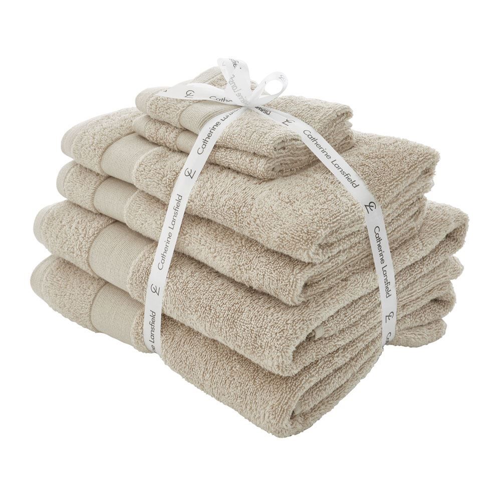 Catherine Lansfield Anti-Bacterial 100% Cotton 6 Piece Towel Bale