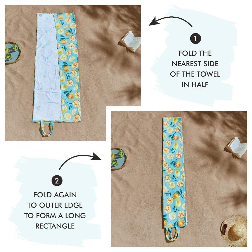 Catherine Lansfield Summer Fruits 100% Cotton Beach Towel, Green