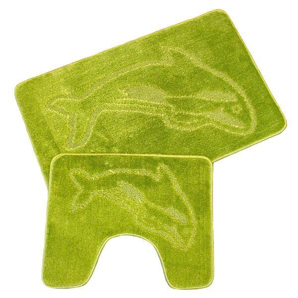Night Zone Dolphin Nonslip Bath Mat & Pedestal Mat Set