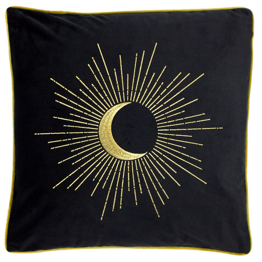 Furn Astrid Embroidered Velvet Piped Edge Cushion Cover