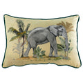 Evans Lichfield Kiable Elephant Print Piped Edge Cushion Cover, Multi, 35 x 50 Cm
